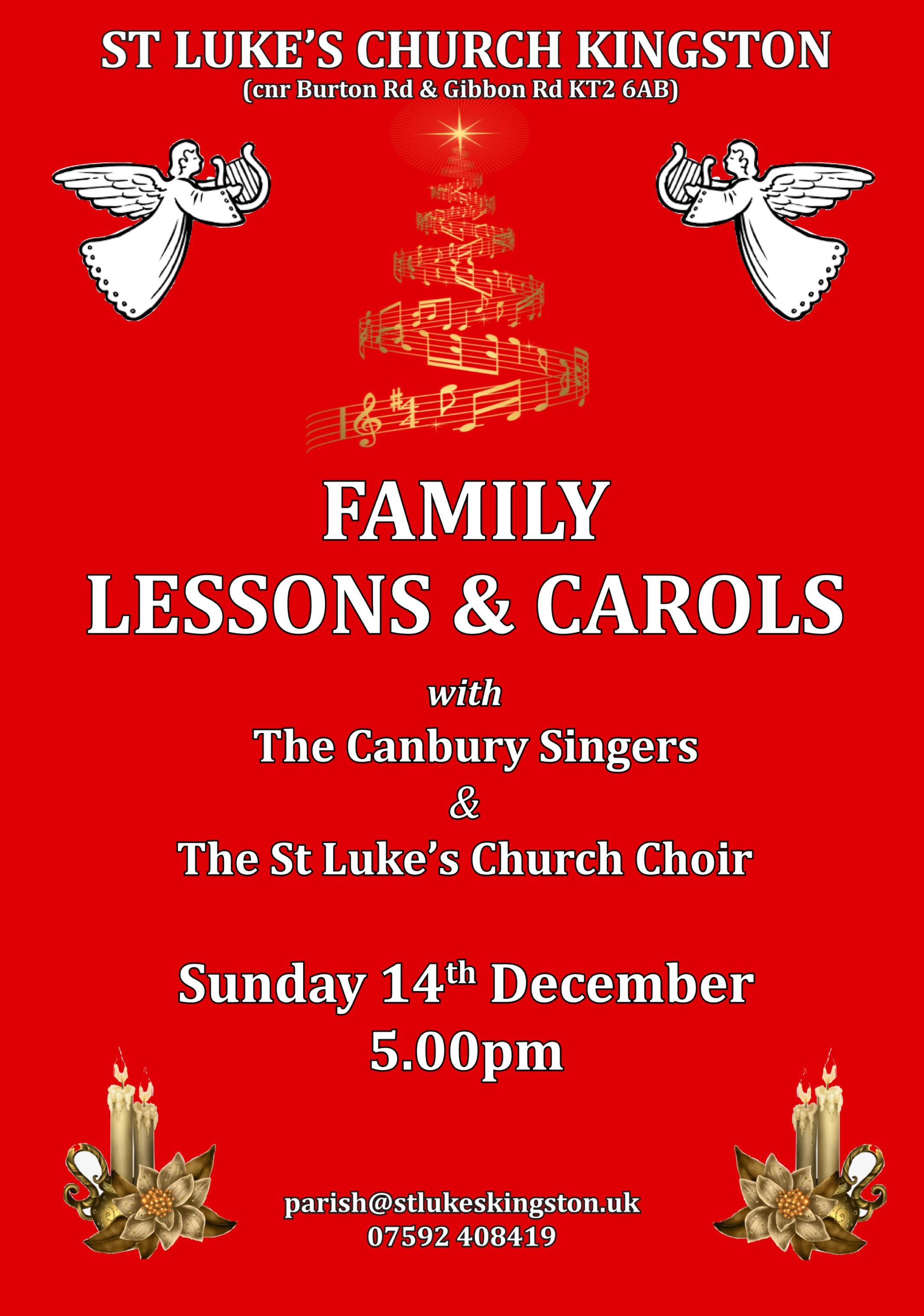 Family Carol Service - Rehearsal & Service Family Carol Service - Rehearsal & Service